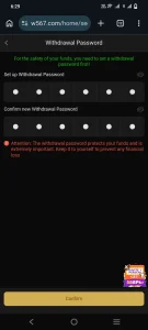 W567 GAME DEPOSIT INTERFACE