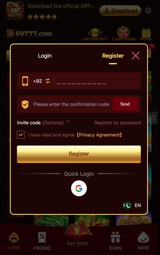 sv777 game signup 