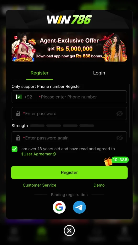 win786 signup 