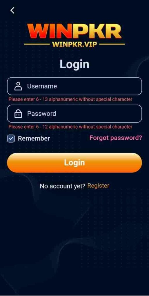 winpkr login